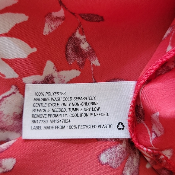 Ava & Viv 1x red Floral Blouse - Picture 5 of 5